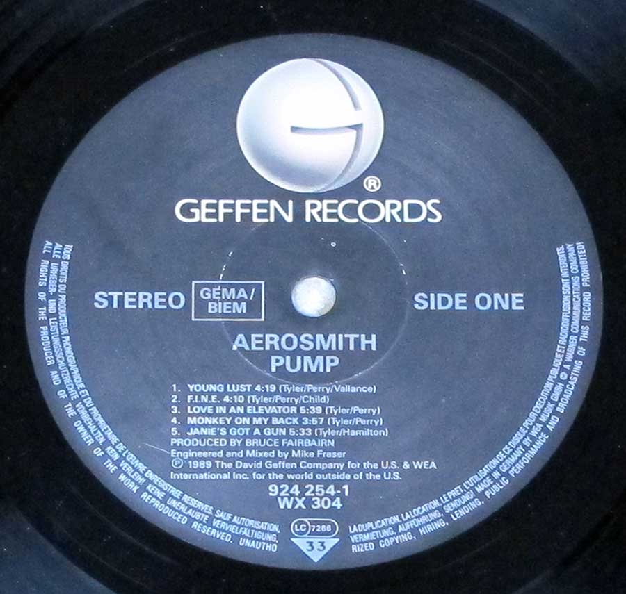 Front Cover Photo Of AEROSMITH - Pump 