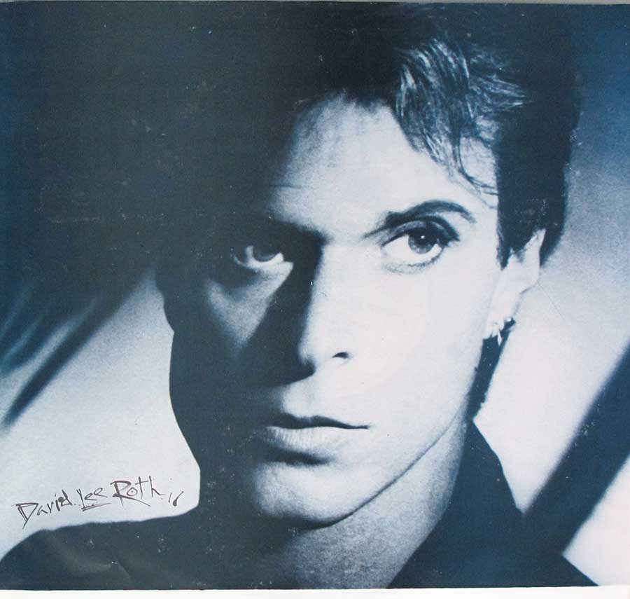 Large full-page photo of a young David Lee Roth