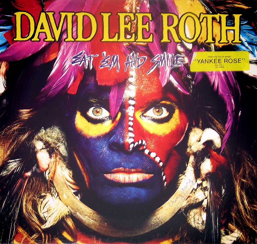 Front Cover Photo Of DAVID LEE ROTH - Eat 'Em and Smile Steve Vai 12" Vinyl LP Album