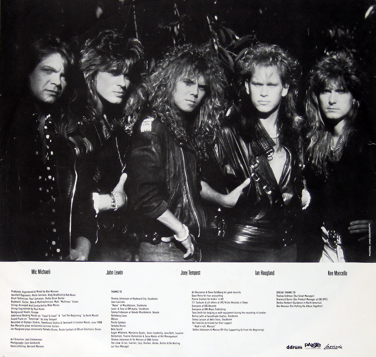 Photo One Of The Original Custom Inner Sleeve EUROPE - Out of this World 12" Vinyl LP Album 