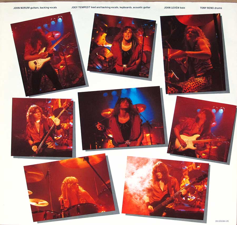 Photo Two of the original custom inner sleeve  EUROPE - Wings of Tomorrow Hot Records 12" LP Vinyl Album