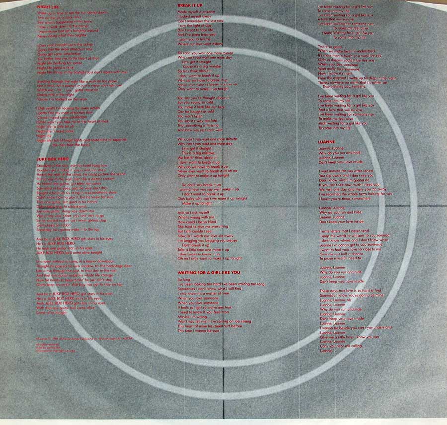 FOREIGNER - 4 Four Atlantic ATL 50 796 12" LP VINYL custom inner sleeve
