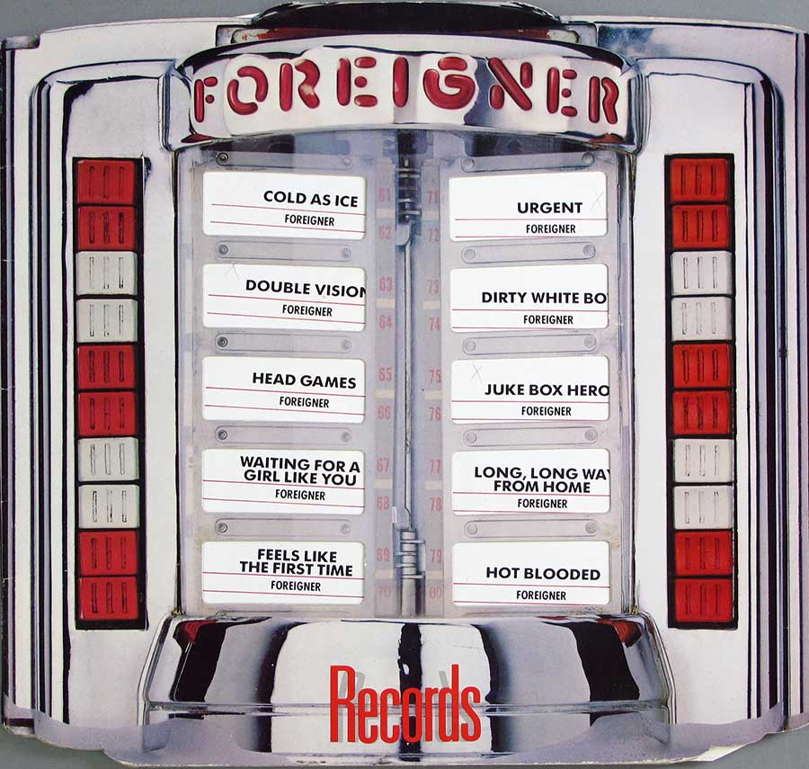 FOREIGNER - Records Die-Cut Cover 12" LP VINYL Album front cover https://vinyl-records.nl