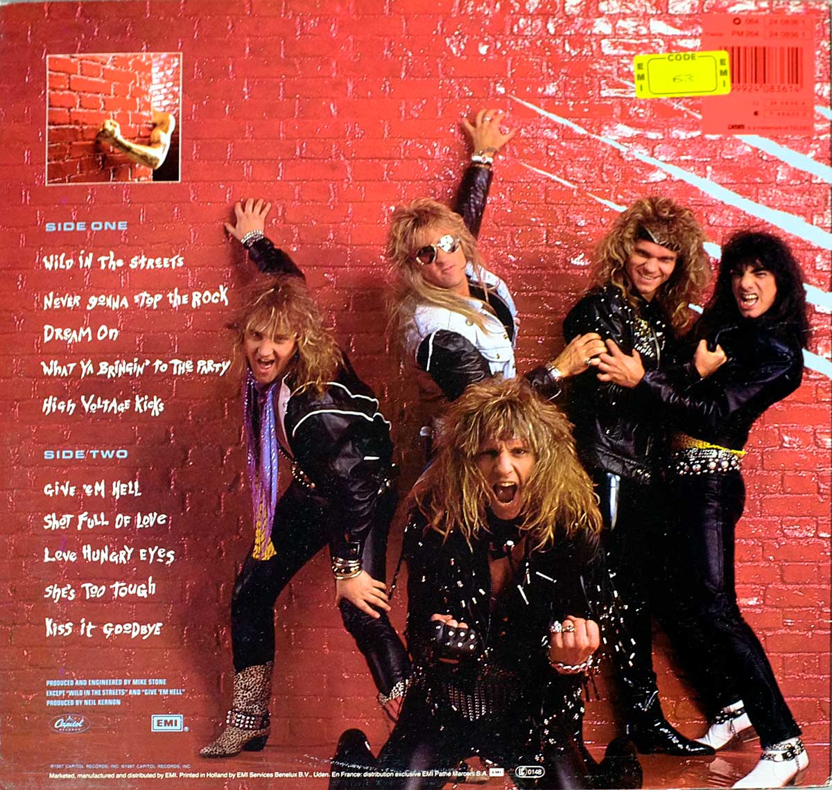 Album Back Cover  Photo of "HELIX - Wild in the Streets"