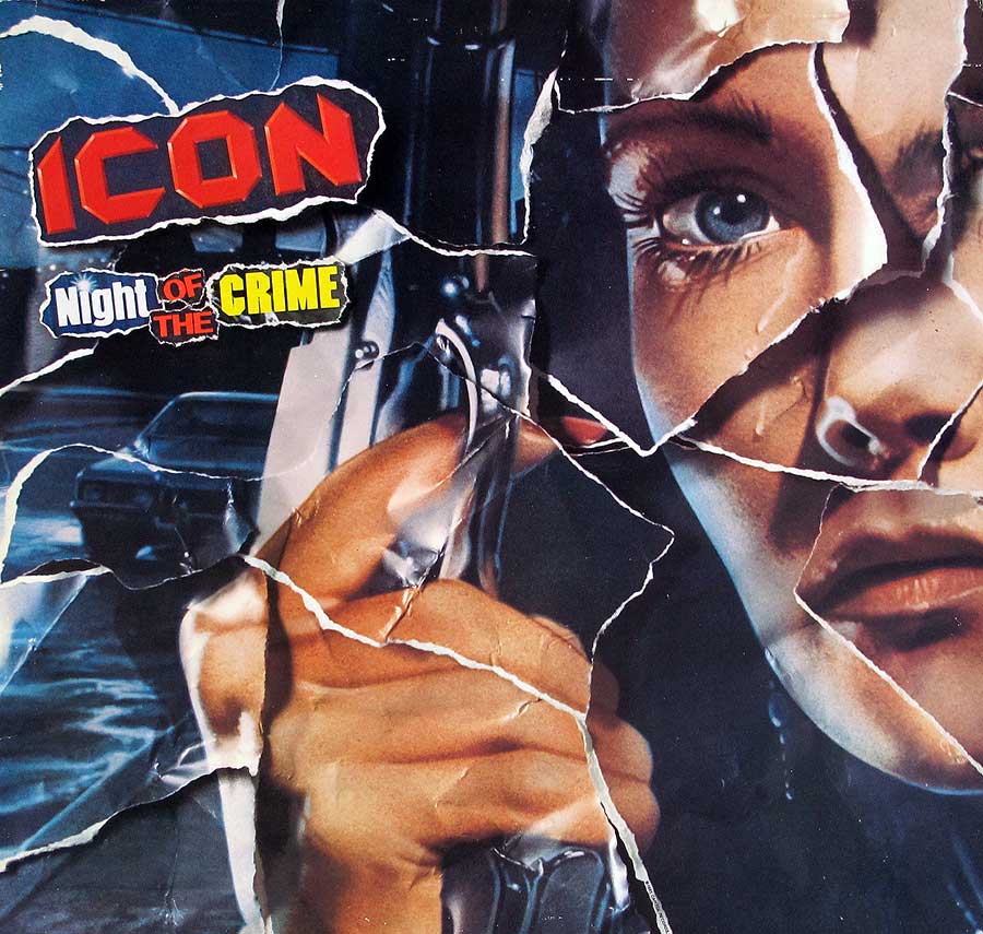 ICON - Night Of The Crimes 12" LP Vinyl Album front cover https://vinyl-records.nl