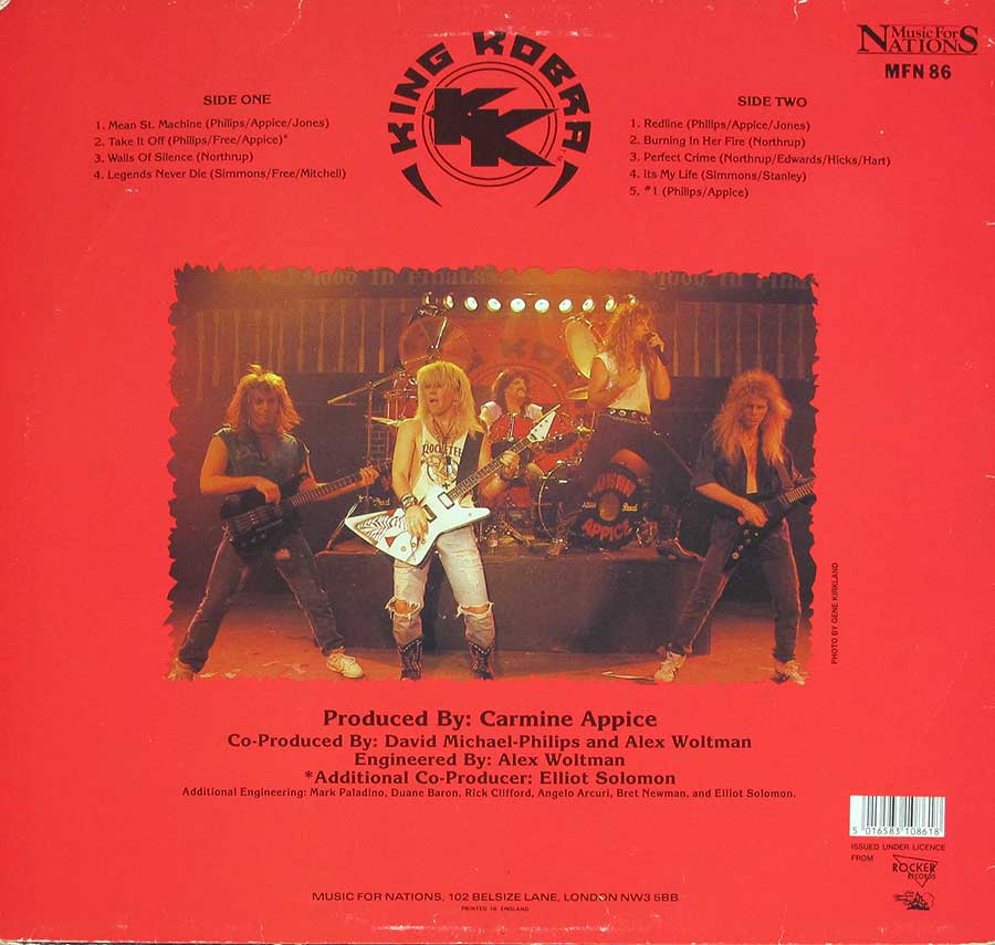 Photo of album back cover KING KOBRA - III
