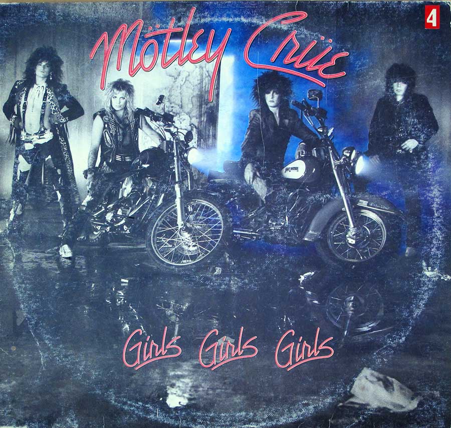 MÖTLEY CRÜE - Girls Girls Girls Italian Release 12" LP VINYL Album
 front cover https://vinyl-records.nl