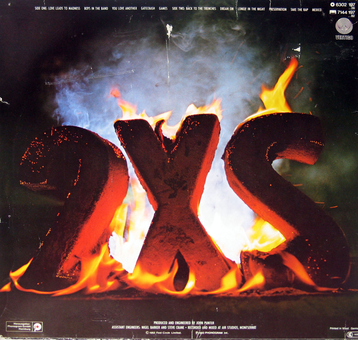 High Resolution Photo NAZARETH - 2XS Germany Vertigo Records  Vinyl Record