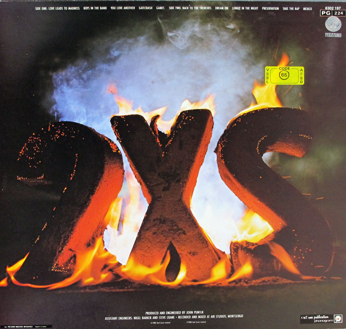 High Resolution Photo NAZARETH - 2XS France  Vinyl Record