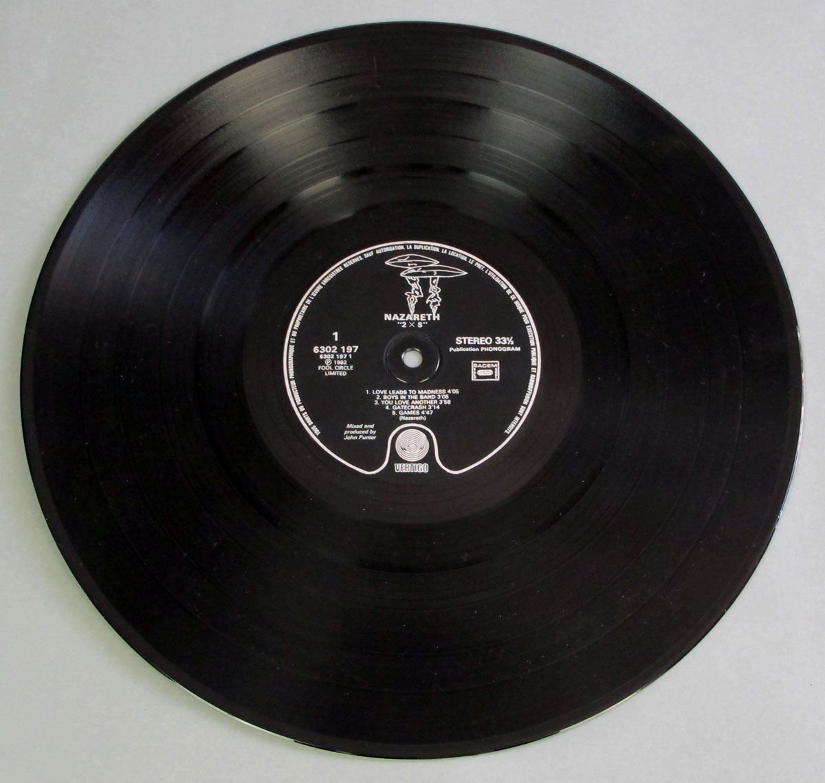 High Resolution Photo NAZARETH - 2XS France  Vinyl Record