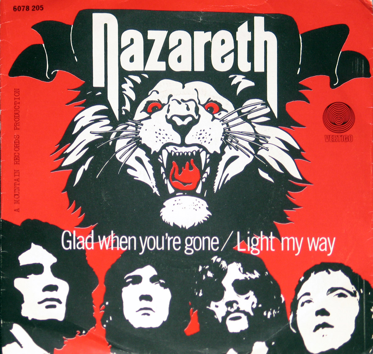 High Resolution Photo of Nazareth Glad when youre gone / Light my Way  