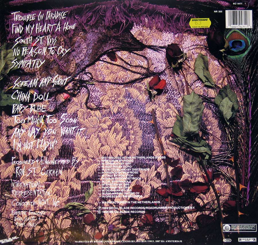 Photo of album back cover of Princess Pang   