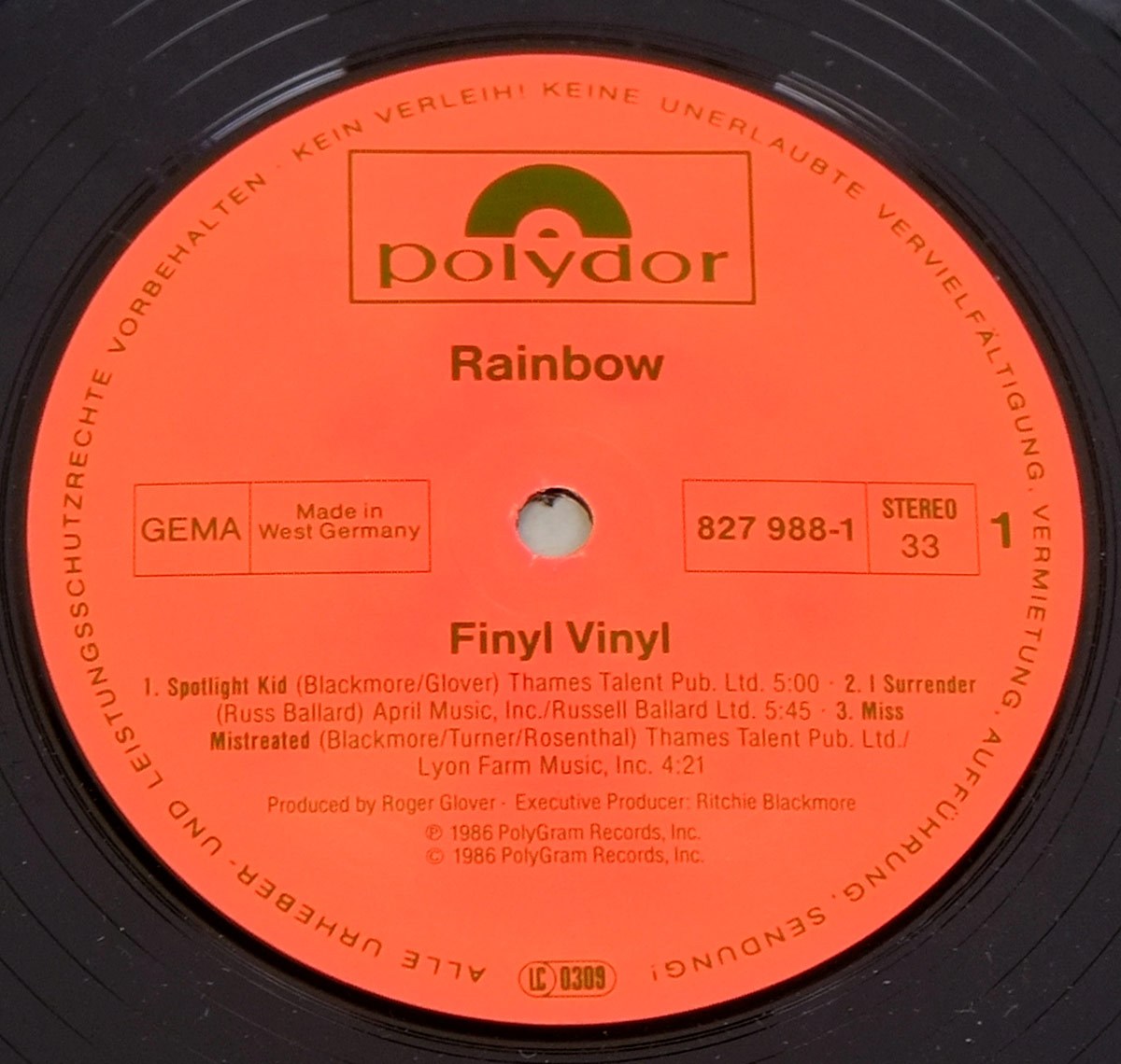 Photo of "Finyl " Record   