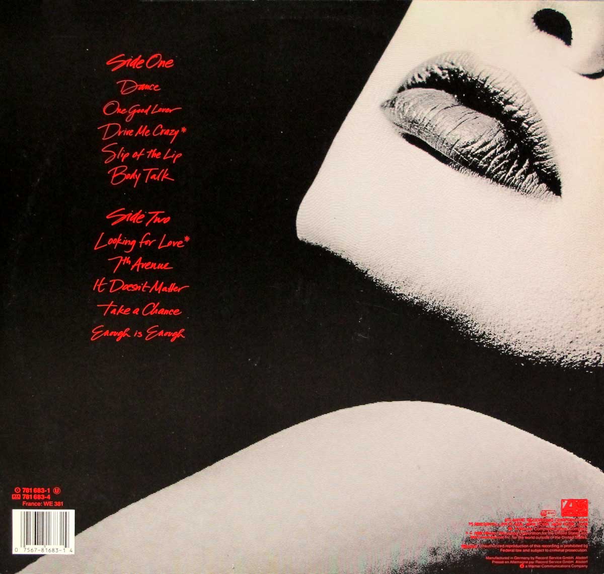 Photo of album back cover RATT - Dancing Undercover  