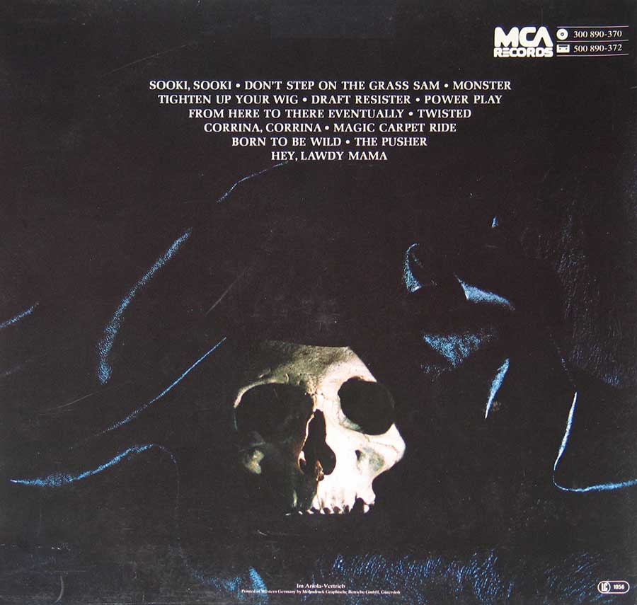 STEPPENWOLF - Live Hard Rock 2LP Vinyl Album
 album back cover
