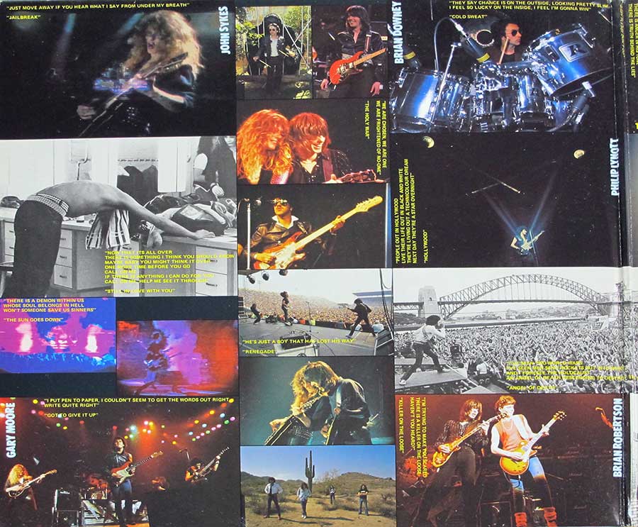 THIN LIZZY - Life Live - Gatefold 2x 12" LP Vinyl Album inner gatefold cover