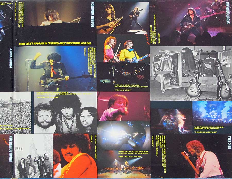 THIN LIZZY - Life Live - Gatefold 2x 12" LP Vinyl Album inner gatefold cover