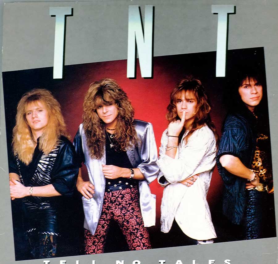 TNT - Tell No Tales Norwegian Hard Rock Glam Metal 12" LP VINYL
 front cover https://vinyl-records.nl