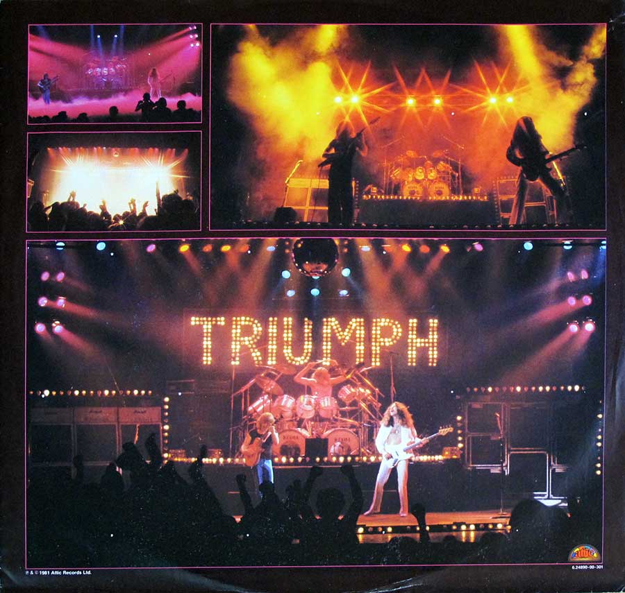 Photo One Of The Original Custom Inner Sleeve TRIUMPH - Allied Forces 12" LP Vinyl Album 