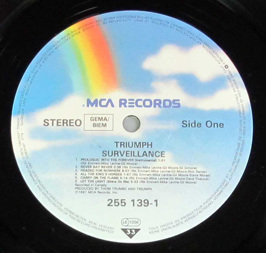 " Surveillance " Record Label Details: MCA Records 255 139 