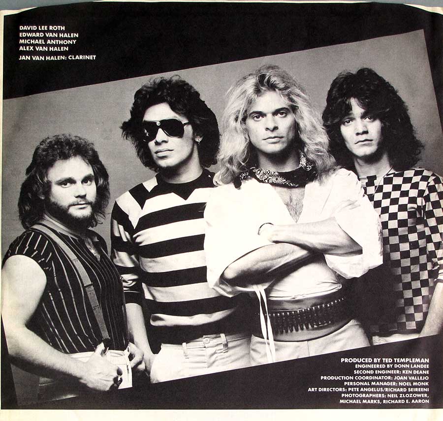 VAN HALEN - Diver Down 12" LP Vinyl Album custom inner sleeve