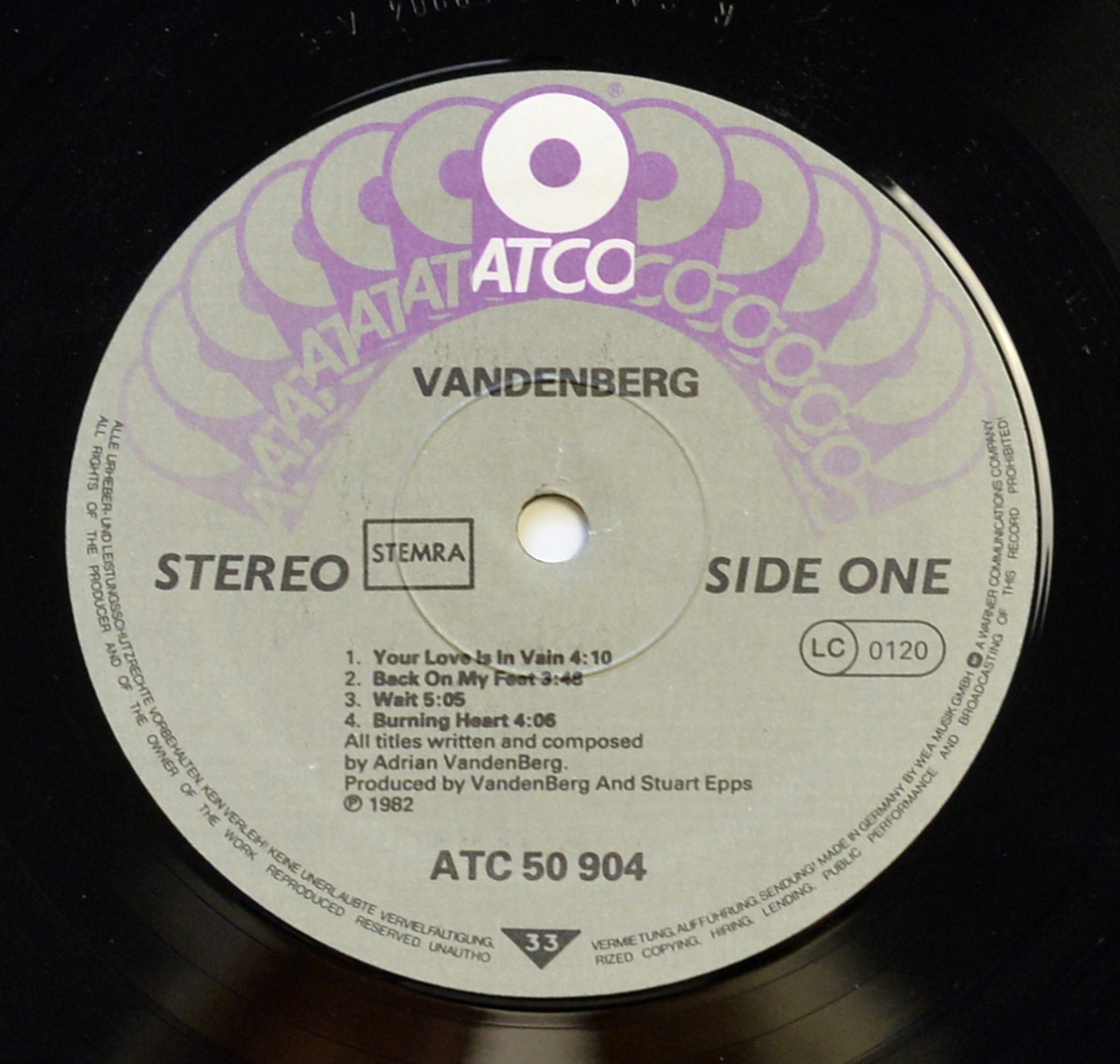 Photo Side One VANDENBERG - Vandenberg (self-titled) 
