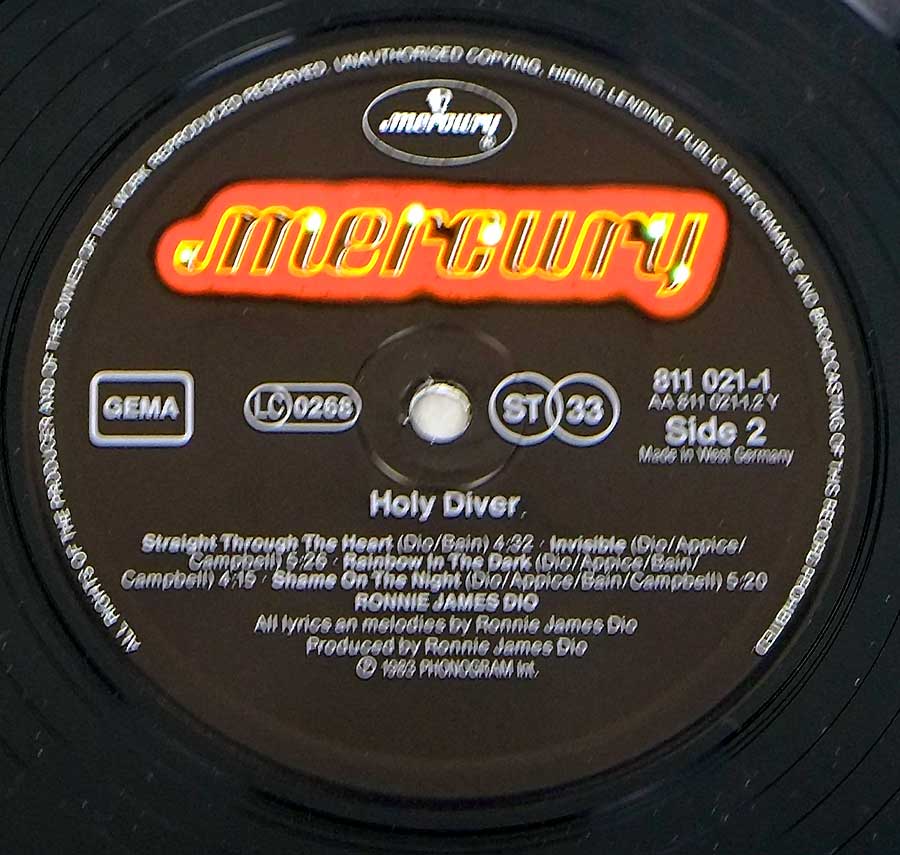High Resolution Photo #6 DIO Holy Diver Germany 