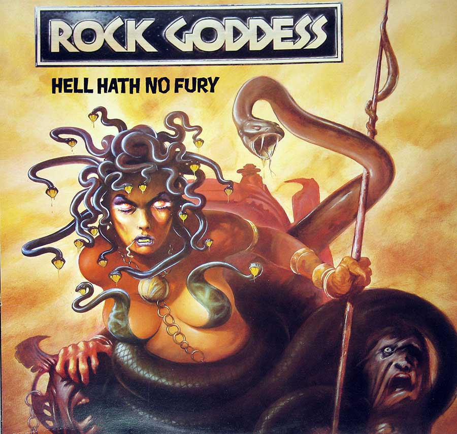 ROCK GODDESS - Hell Hath No Fury NWOBHM 12" Vinyl LP Album front cover https://vinyl-records.nl