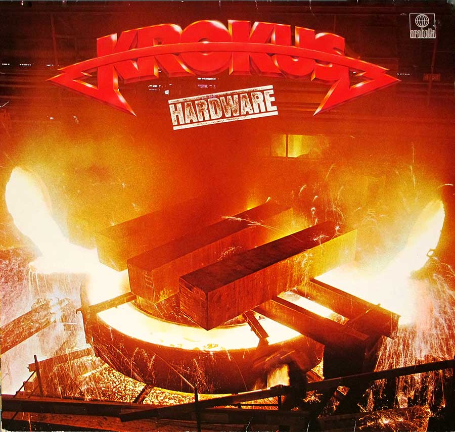 KROKUS - Hardware French Release 12" LP Vinyl Album front cover https://vinyl-records.nl