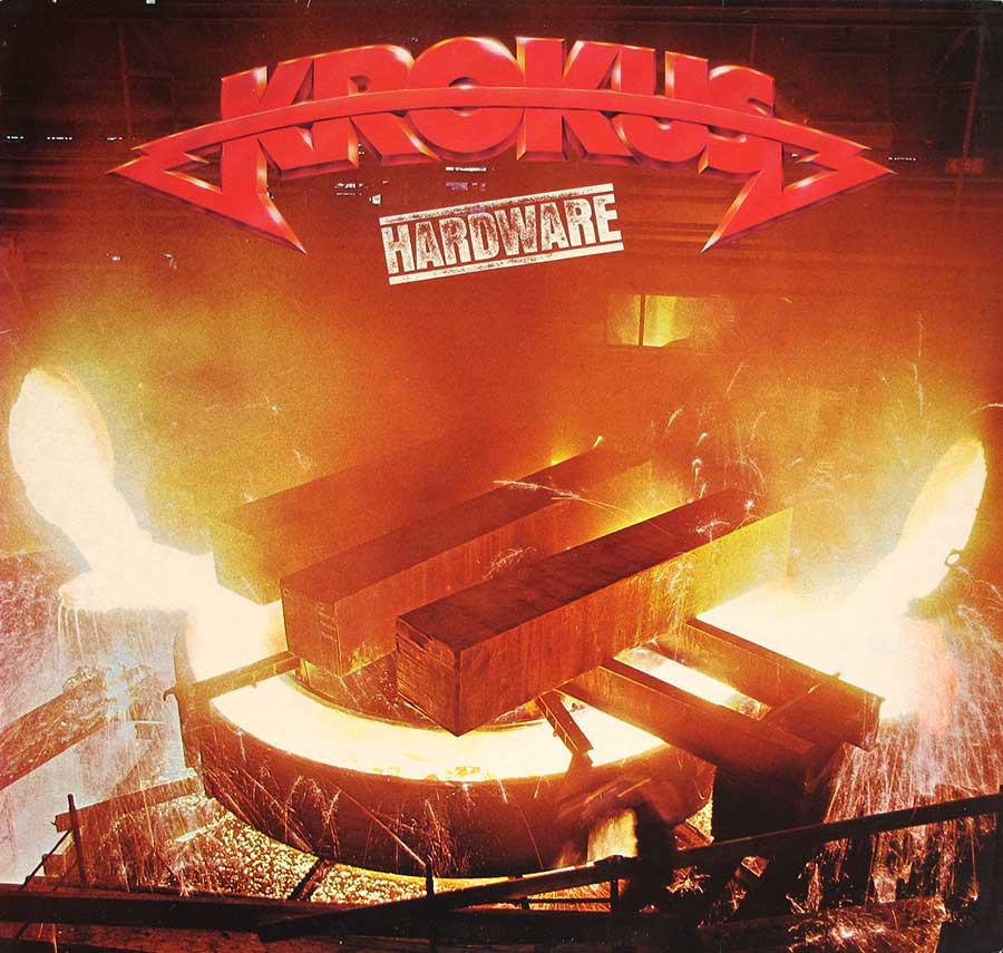 KROKUS - Hardware Original Swiss Pressing 12" Vinyl LP Album front cover https://vinyl-records.nl