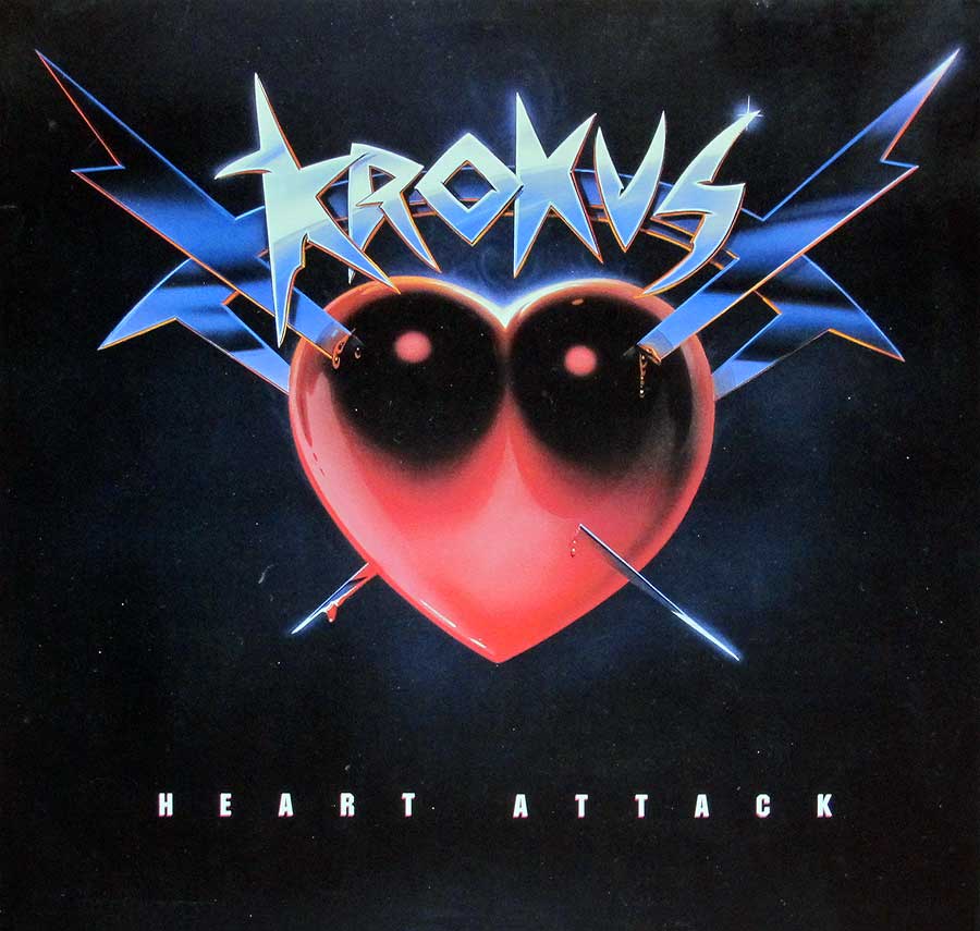 KROKUS - Heart Attack - Swiss Hard Rock, Heavy Metal 12" LP Vinyl Album front cover https://vinyl-records.nl