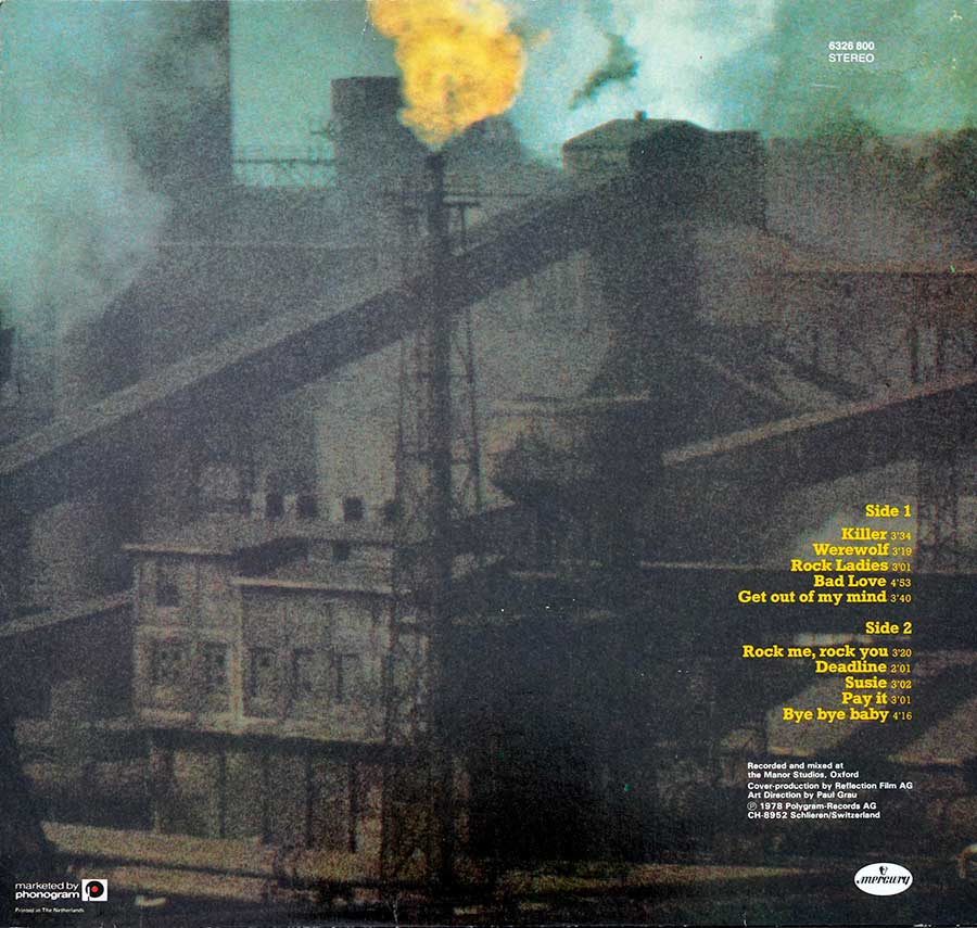 KROKUS - Pay It In Metal 12" Vinyl LP Album  back cover