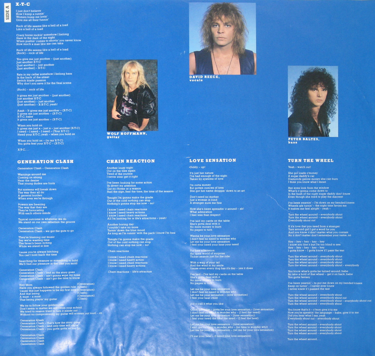 Photo of album back cover ACCEPT - Eat the Heat  
