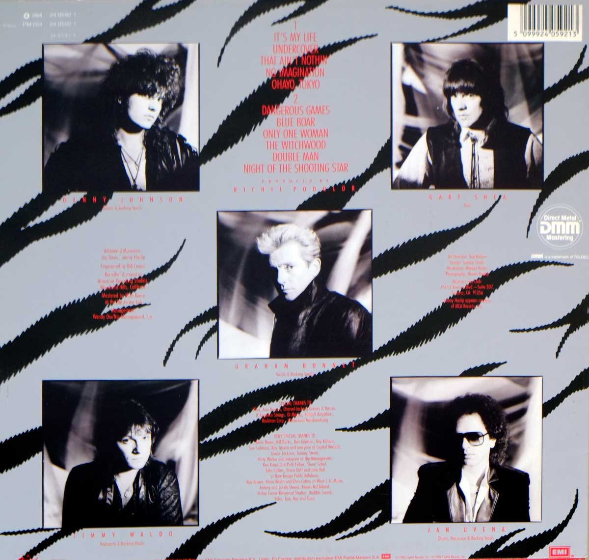 High Resolution Photo Album Back Cover of ALCATRAZZ - Dangerous Games https://vinyl-records.nl