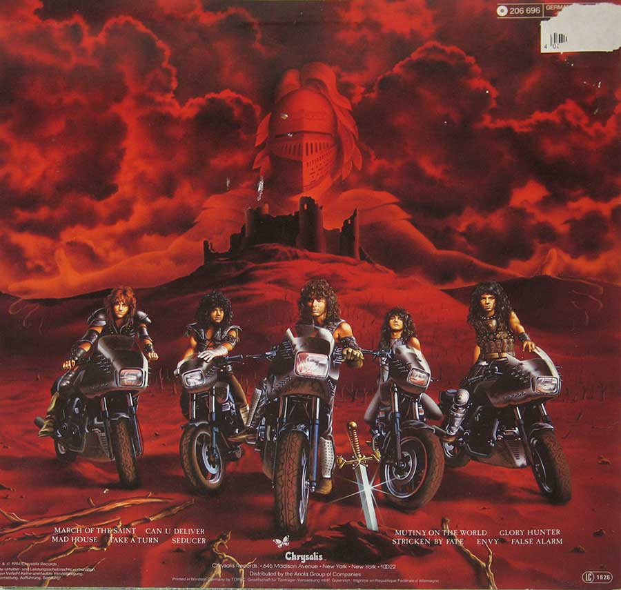 Photo of "March Of The Saint" Album's Back Cover   