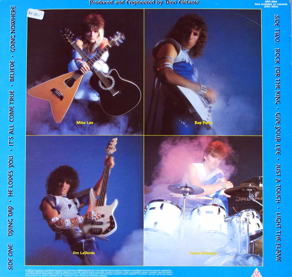 Album Back Cover  Photo of "BARREN CROSS - Rock for the King"