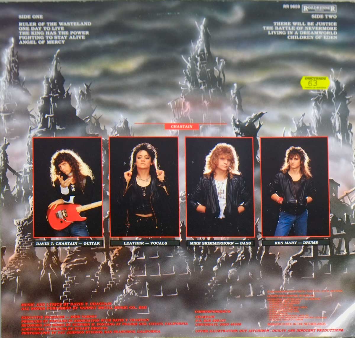 High Resolution Photo Album Back Cover of CHASTAIN - Ruler Of The Wasteland https://vinyl-records.nl