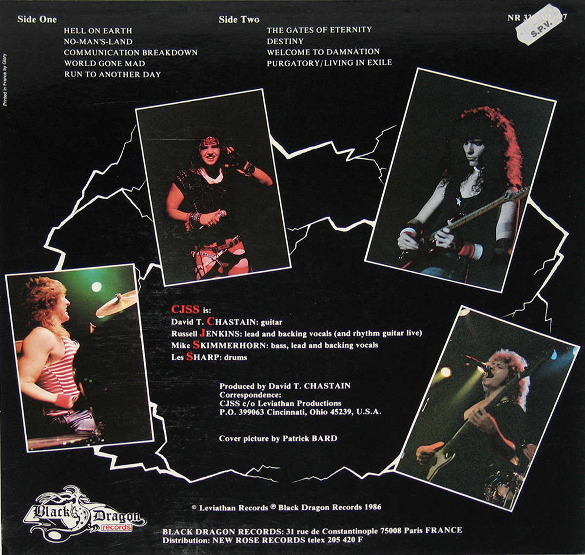 DAVID T CHASTAIN'S CJSS WORLD GONE MAD Lyrics Sleeve