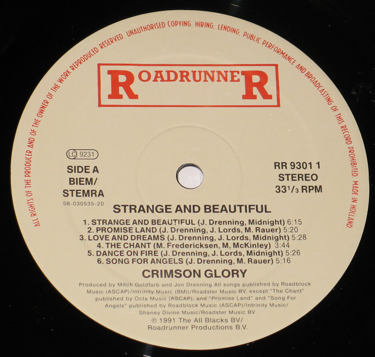 High Resolution Photo CRIMSON GLORY Strange Beautiful 