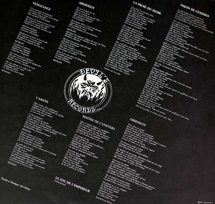 Photo Two of the original custom inner sleeve  DER KAISER - La Griffe de L'Empire