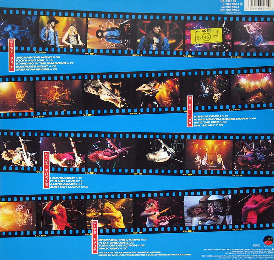 Photo of album back cover DOKKEN - Beast from the East 12" Vinyl LP Album