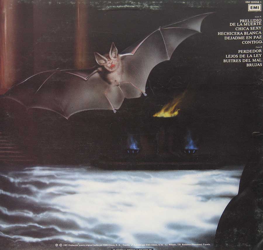 EVO - Duracion De Lo Eterno - Megarare Spanish Heavy Metal 12" Vinyl LP Album
 back cover