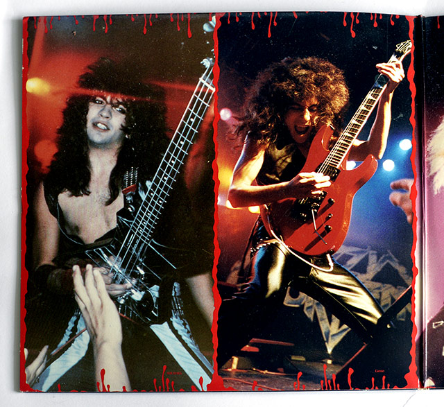 Album inner cover photo https://vinyl-records.nl// LIZZY BORDEN - The Murderess Metal Road Show MBR Metal Blade Records 