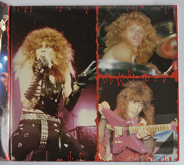 Album inner cover photo https://vinyl-records.nl// LIZZY BORDEN - The Murderess Metal Road Show MBR Metal Blade Records