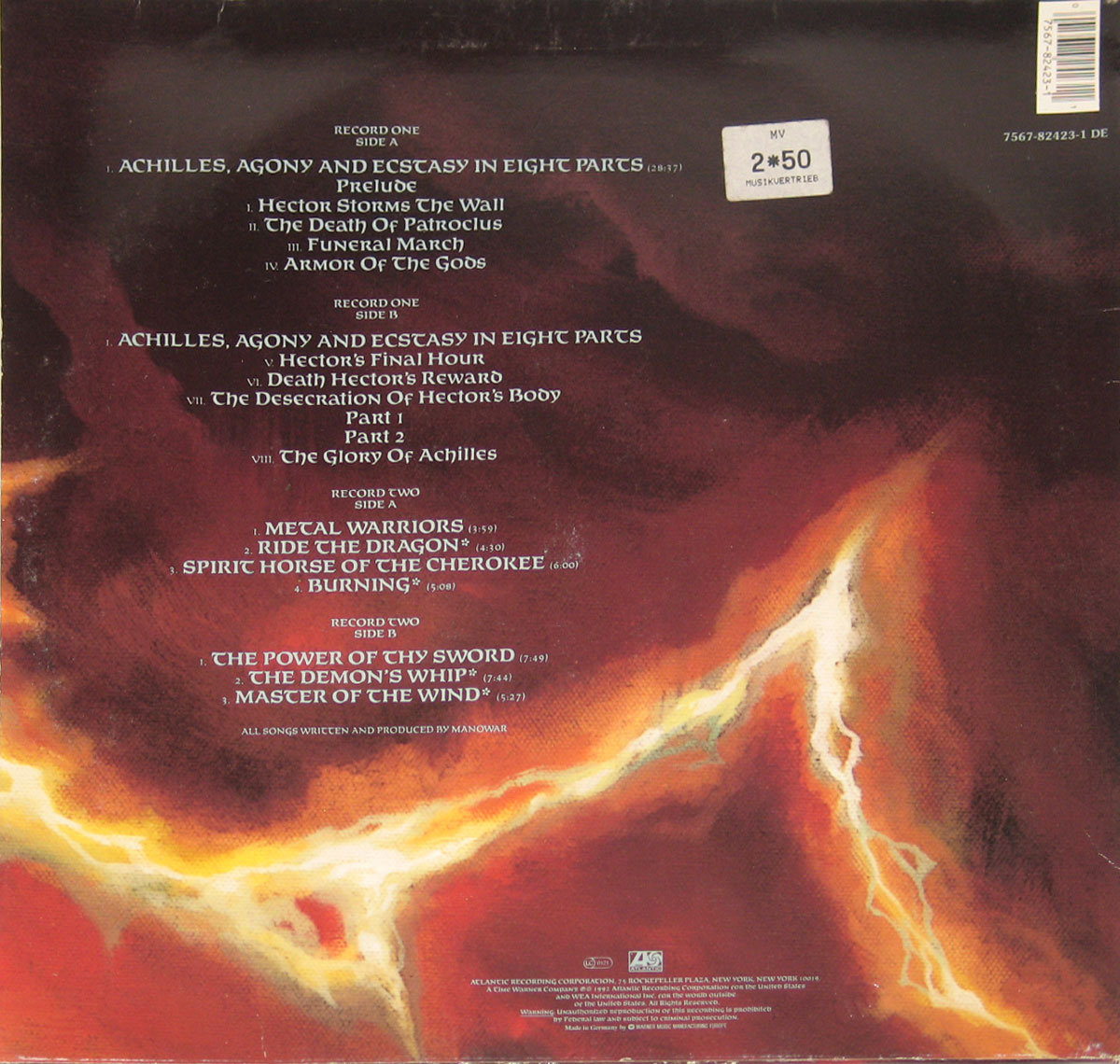 High Resolution Photo of MANOWAR - The Triumph of Steel lp 
