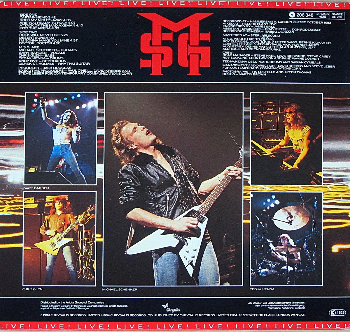 High Resolution Photo #2 MSG MICHAEL SCHENKER GROUP ROCK WILL NEVER DIE 