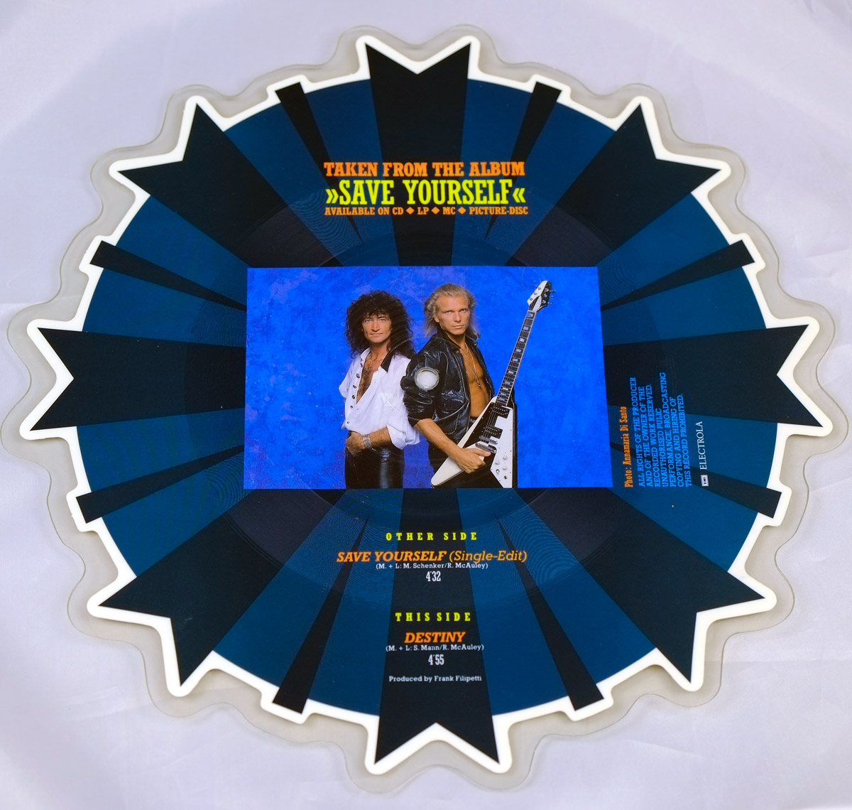 High Resolution Photo of MCAULEY SCHENKER GROUP SAVE YOURSELF Shaped PICTURE DISC  
