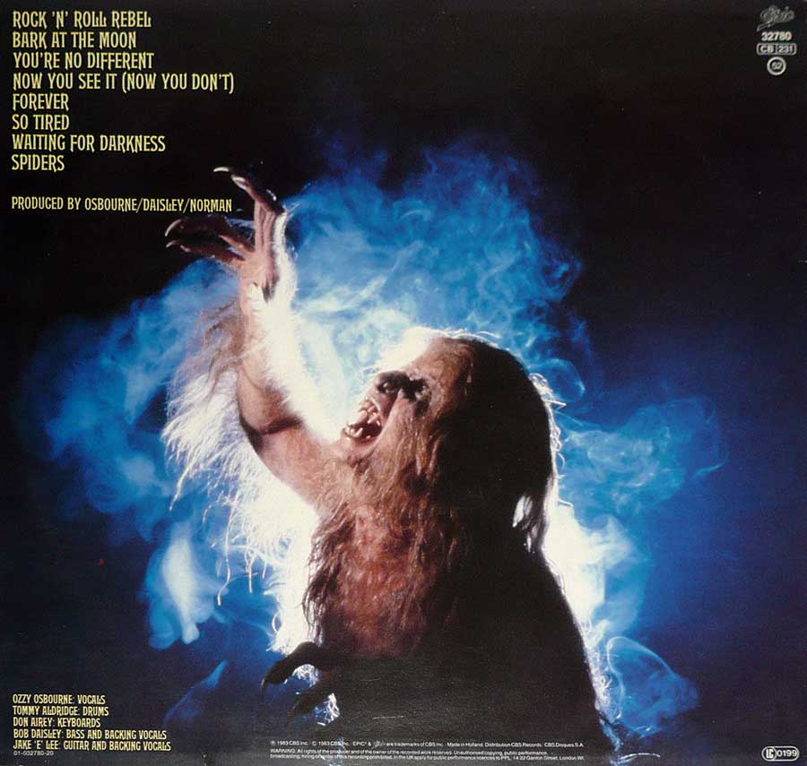 High Resolution Photo of OZZY OSBOURNE BARK AT THE MOON 
