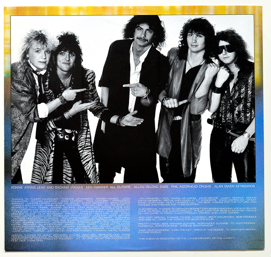 Photo of the custom inner sleeve PRETTY MAIDS - FUTURE WORLD Danish Heavy Metal 