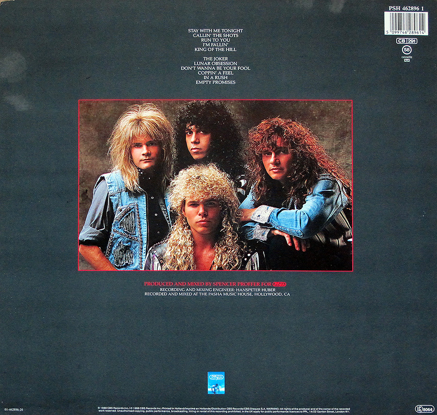 QUIET RIOT  IV back cover